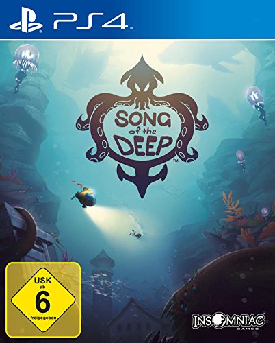 Cover: Gezeichnete Unterwasserlandschaft mit versunkenen Gebäuden. Ein U-Boot beleuchtet eine tauchende Person. In der Mitte steht "SONG of the DEEP", das von einem Krakenlogo umschlungen wird.