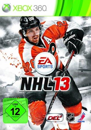 Das Coverbild zeigt einen Eishockeyspieler und den Schriftzug NHL13.