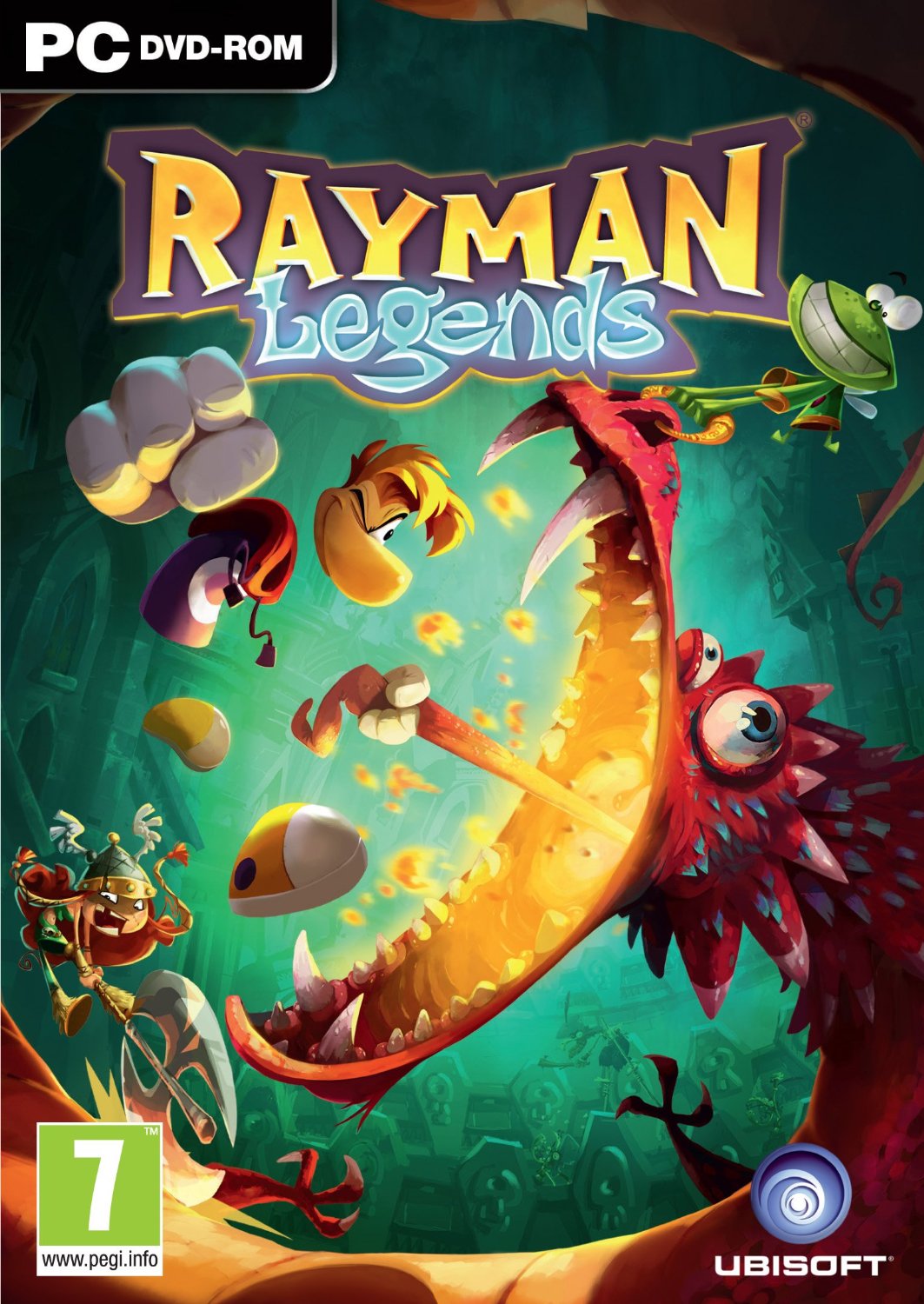 Cover von Rayman Legends - Rayman und seine Freunde im Kampf gegen einen Drachen