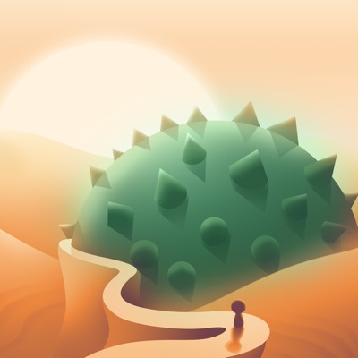 Cover: Eine Spielfigur nähert sich auf einem Pfad einer großen, stacheligen Kugel.