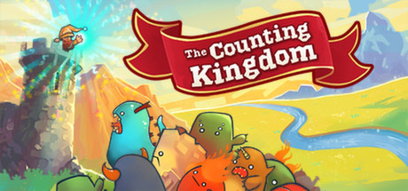 Cover des Spieles mit kleinen bunten Monstern und dem Schriftzug "The Counting Kingdom"