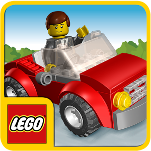 Cover vom Spiel mit einer winkenden Legofigur im Auto.