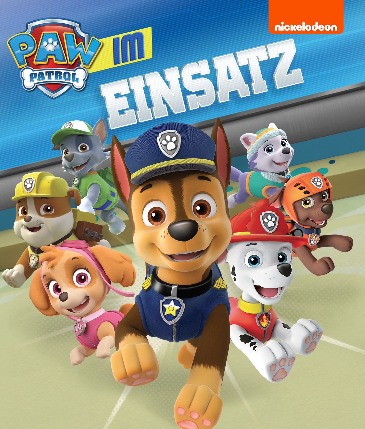 Cover des Spiels: Hunde mit verschiedenen Kostümen, verkleidet als Polizisten, Feuerwehr etc. 