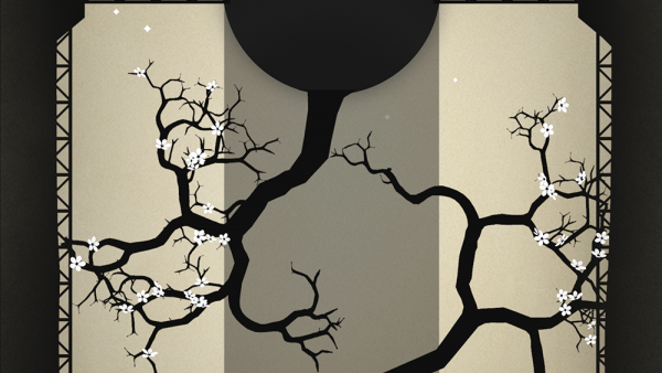 Screenshot: Ein Baum wächst kopfüber nach unten zum Licht, der andere nach oben.