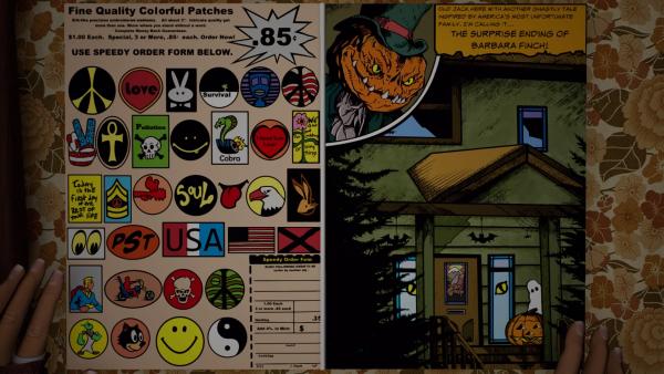 Screenshot: Comicbuch mit einer Horrorgeschichte mit Halloween-Thematik.