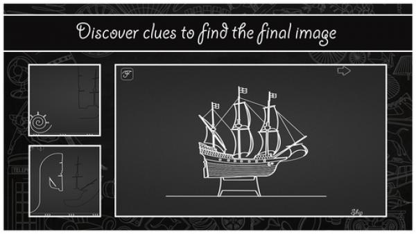 Hilfssymbole deuten auf das gesuchte Motiv hin, so sind Segel mit einem Schiff zu verbinden.