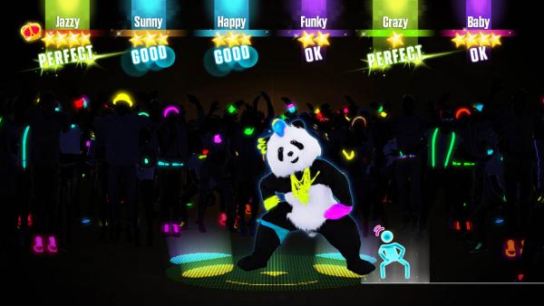 Screenshot: ein tanzender Panda