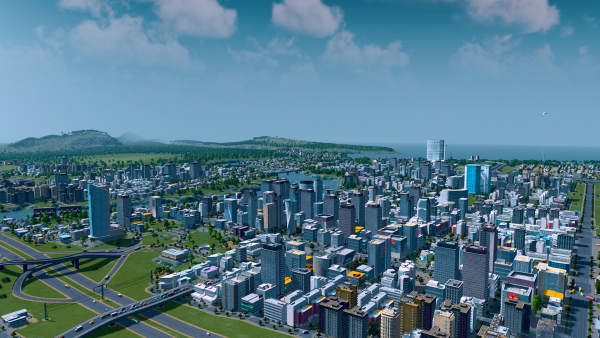 Screenshot mit Blick auf die detailreiche Stadt.