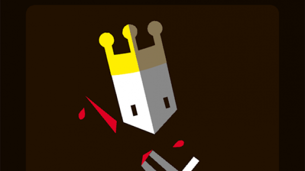 Screenshot: Karte mit einem Königskopf und einen blutigem Schwert. Aufschrift: Ihr führt die letzten Reste Eures Heeres an und sterbt auf den Stufen des Throns.