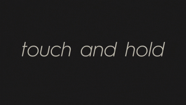 Screenshot: Aufgabe "touch and hold"