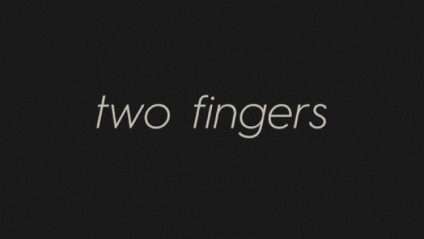 Screenshot: Aufgabe "two fingers"