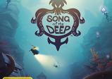 Cover: Gezeichnete Unterwasserlandschaft mit versunkenen Gebäuden. Ein U-Boot beleuchtet eine tauchende Person. In der Mitte steht "SONG of the DEEP", das von einem Krakenlogo umschlungen wird.