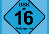 USK Logo, ab 16 freigegeben (blau)