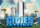 Cover des Spiels mit einer Stadt, einem Flugzeug und Kränen.