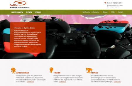 Screenshot der Startseite der Website der BuPP